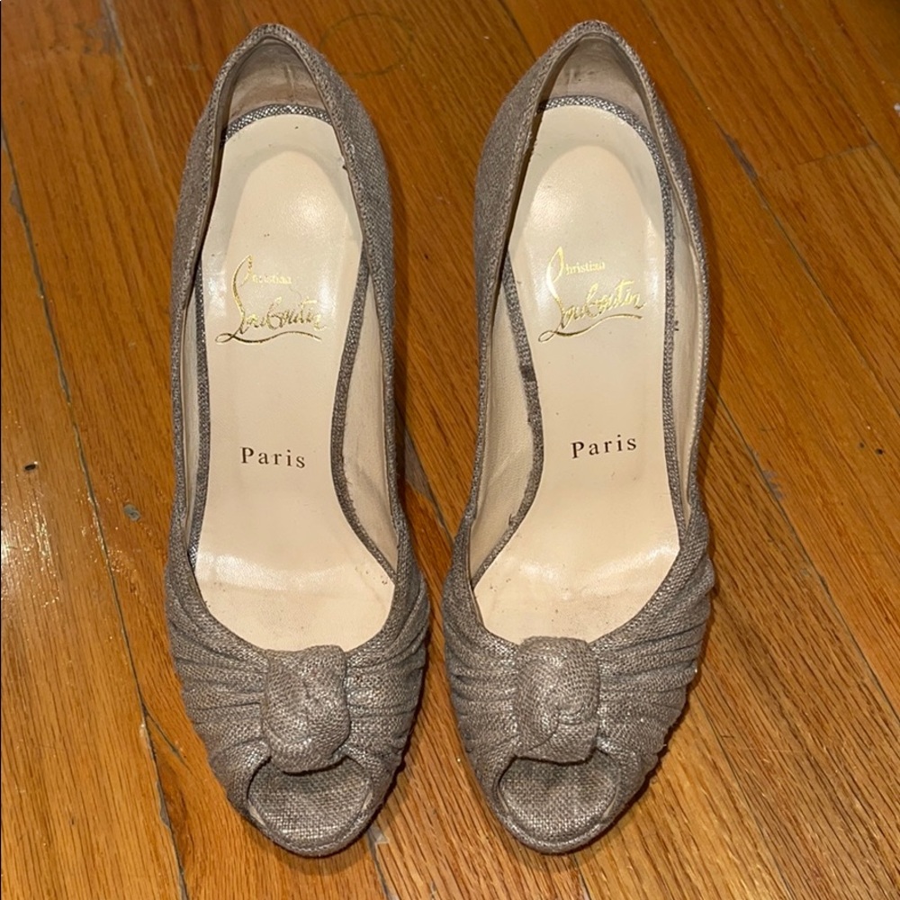 Christian Louboutin peep toe pumps